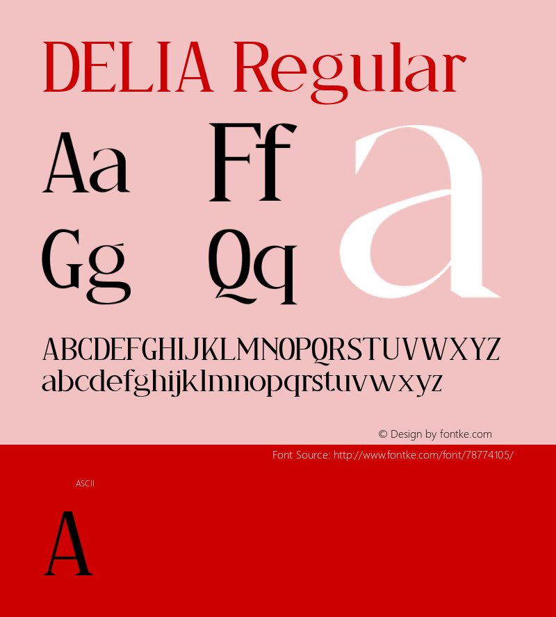 DELIA FREE Version 1.000 Font Sample