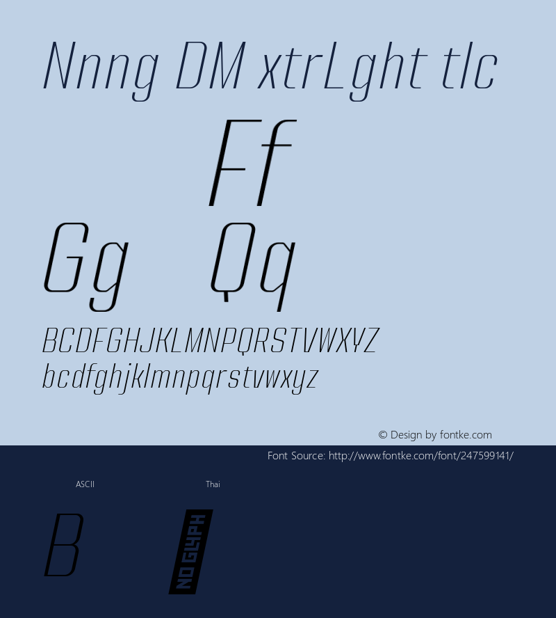 Nanueng DEMO ExtraLight Italic Version 1.000;Glyphs 3.1.2 (3151)图片样张