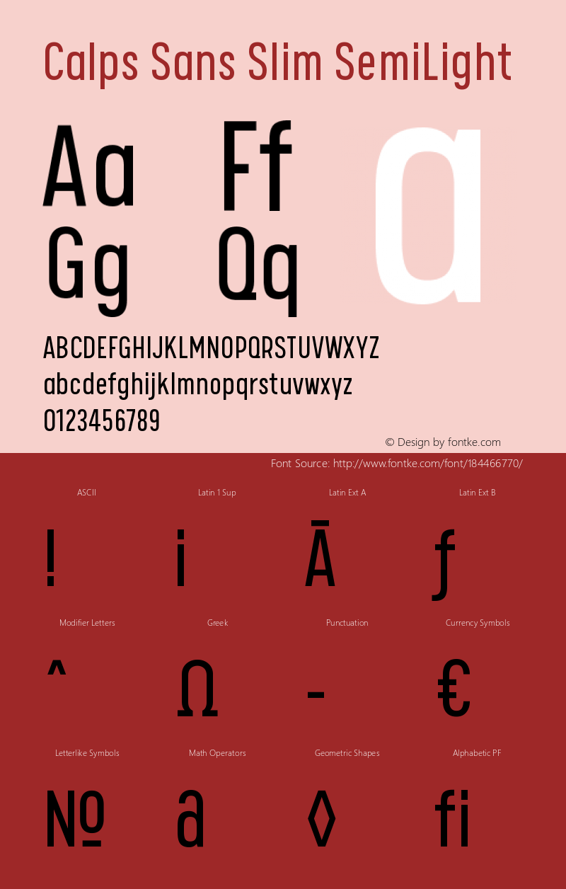 CalpsSansSlim-SemiLight Version 1.0 | wf-rip DC20180715图片样张