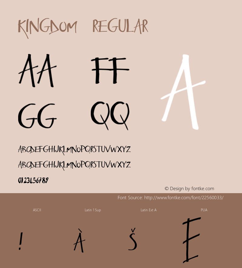 Kingdom Version 1.0 Font Sample