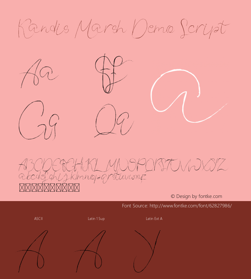 Kandis Marsh Demo Script Version 1.002;Fontself Maker 3.4.0 Font Sample