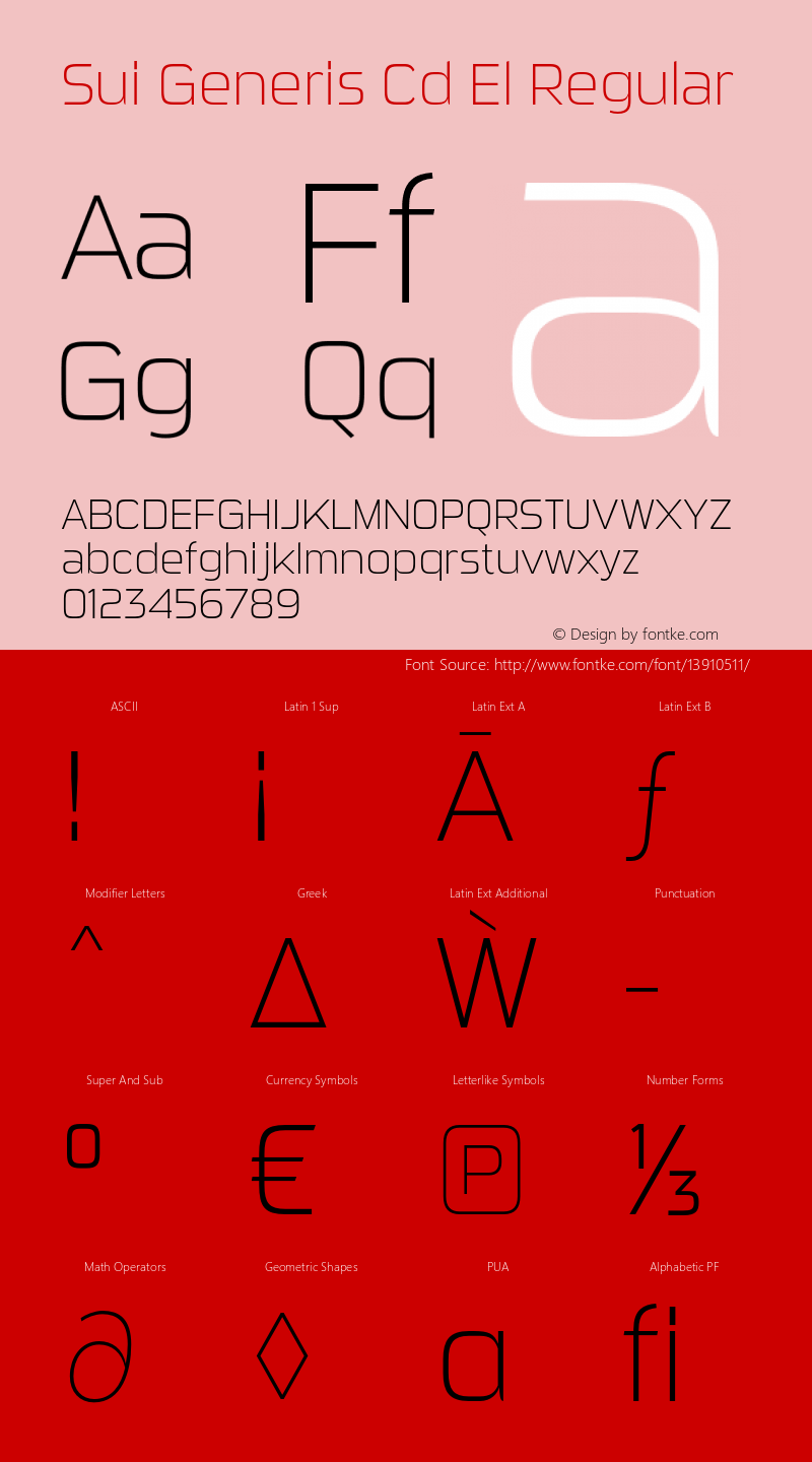 Sui Generis Cd El Regular Version 3.001 Font Sample