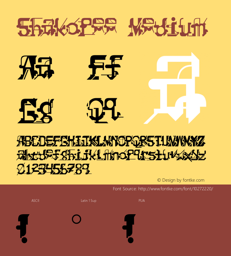 Shakopee Medium Version 1.00 Font Sample