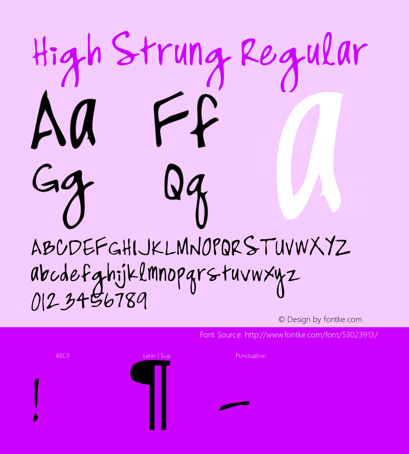 HighStrung Macromedia Fontographer 4.1 5/31/96 {DfLp-URBC-66E7-7FBL-FXFA} Font Sample