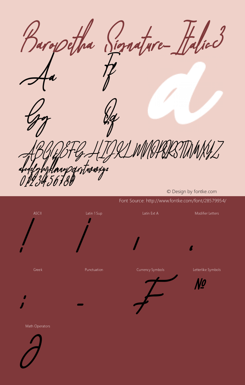 Baropetha Signature_Italic3 Version 1.00;February 15, 2019;FontCreator 11.5.0.2430 64-bit Font Sample