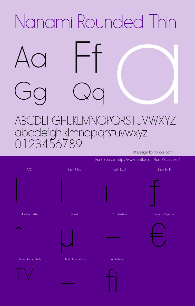 Nanami Rounded Thin Version 1.003;com.myfonts.thinkdust.nanami.thin.wfkit2.41x6 Font Sample