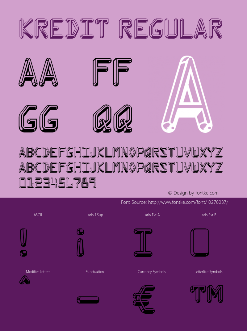 Kredit Regular OTF 4.000;PS 001.001;Core 1.0.29 Font Sample