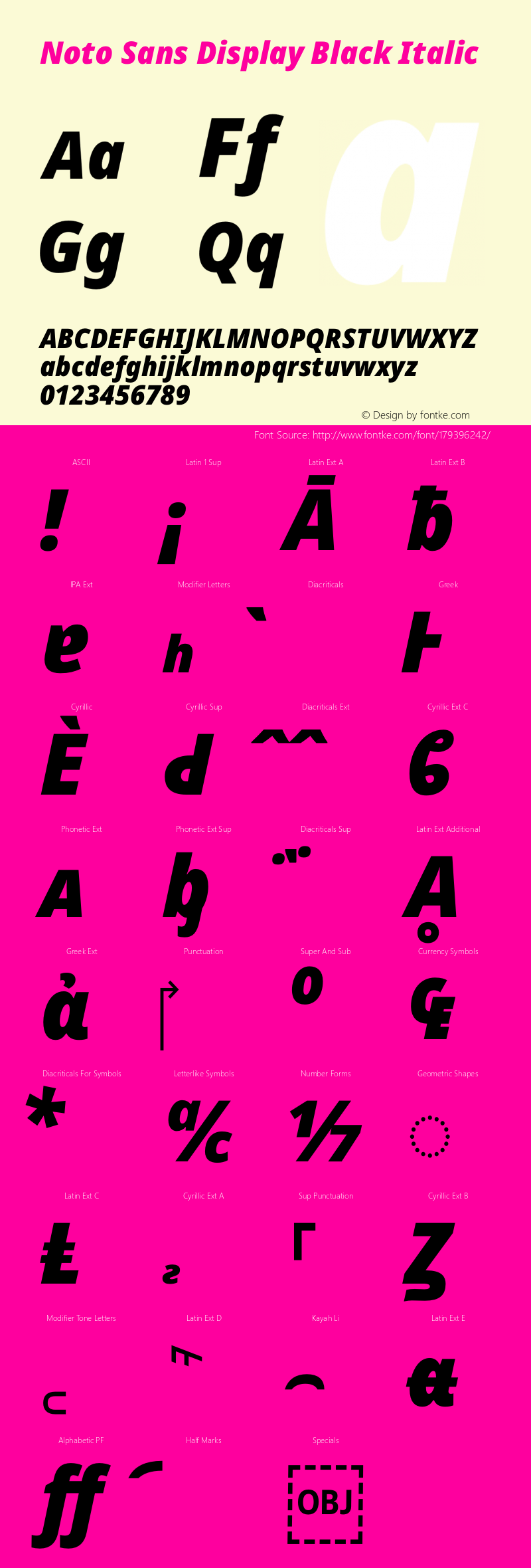 Noto Sans Display Black Italic Version 2.004图片样张