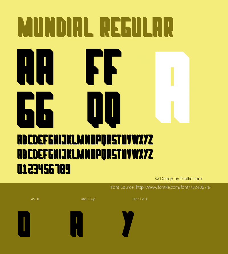 Mundial Version 1.001;Fontself Maker 3.5.1 Font Sample