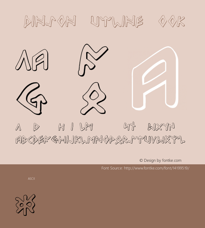 Odinson Outline Book Version 001.000 Font Sample