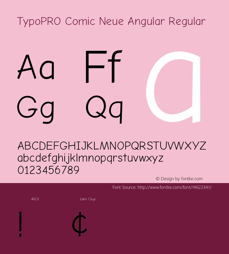 TypoPRO Comic Neue Angular Regular Version 1.000 Font Sample