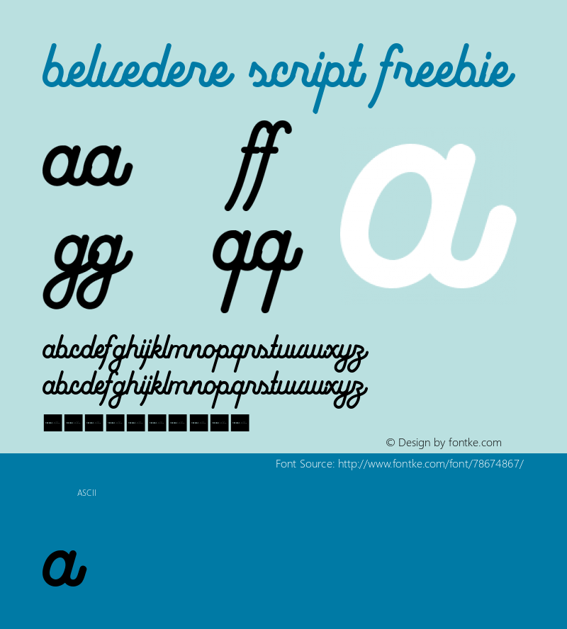 Belvedere Script Freebie Version 2.000 Font Sample