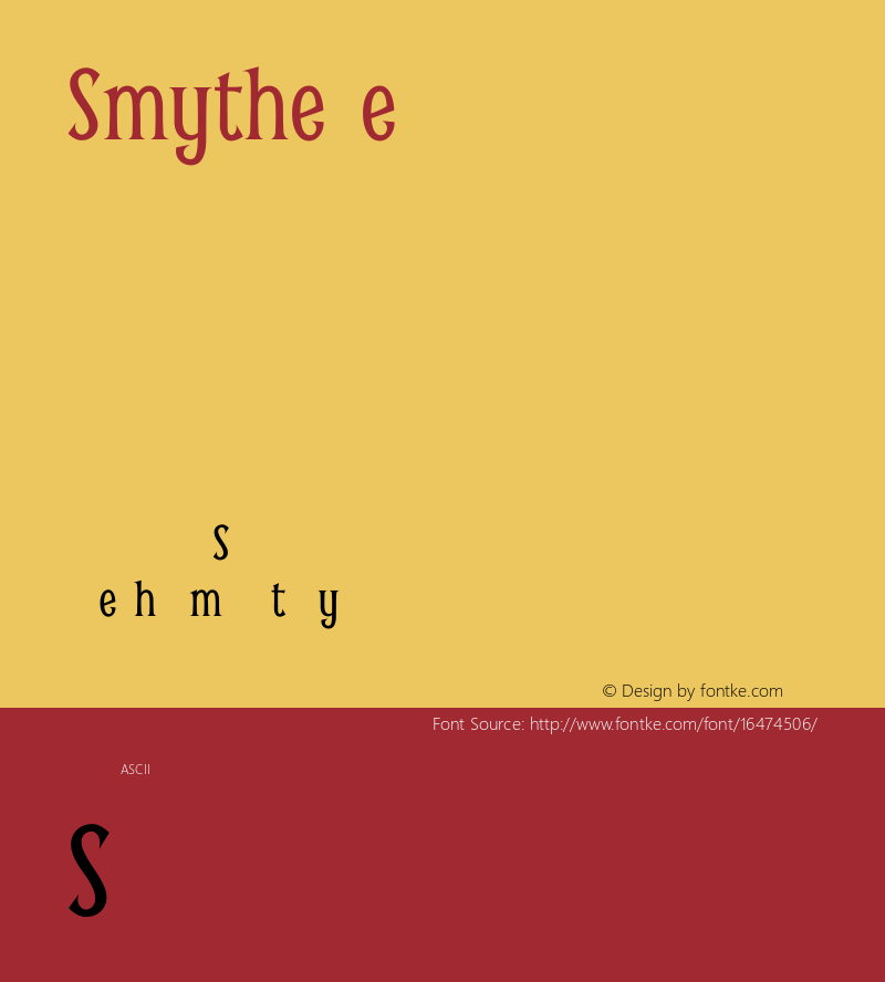 Smythe Regular Version 1.000 Font Sample