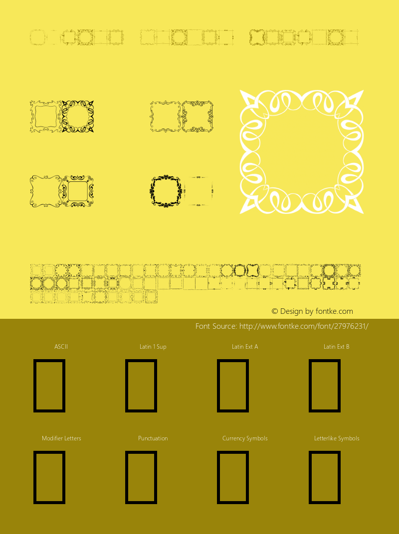 Square Frames Version 1.00;December 15, 2018;FontCreator 11.5.0.2430 32-bit Font Sample