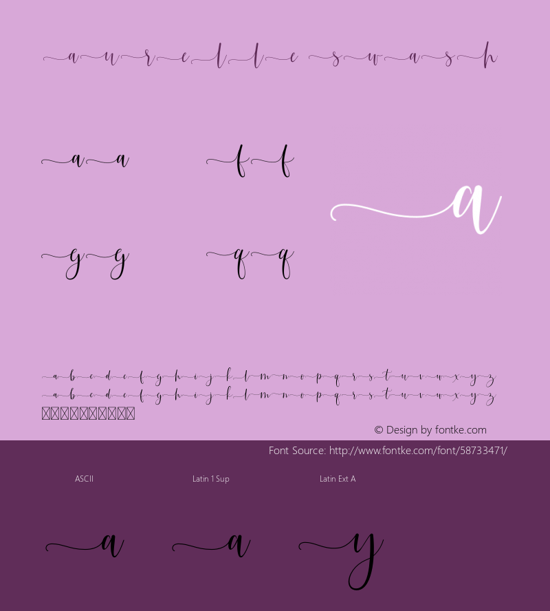 Aurelle Swash Version 1.002;Fontself Maker 3.4.0 Font Sample