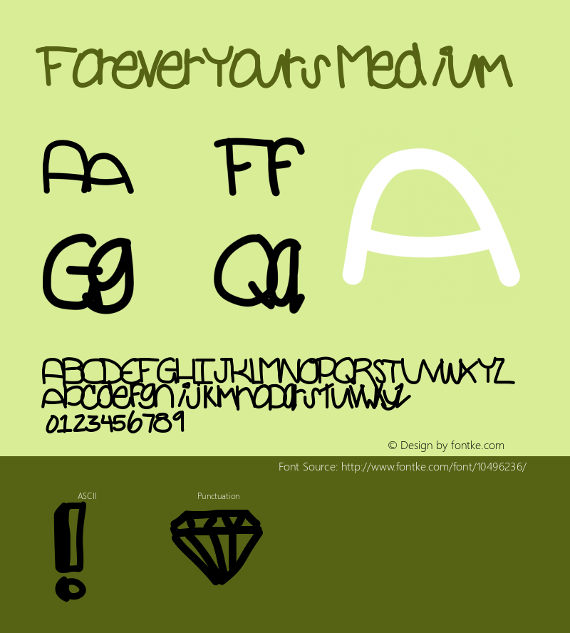 ForeverYours Medium Version 001.000 Font Sample
