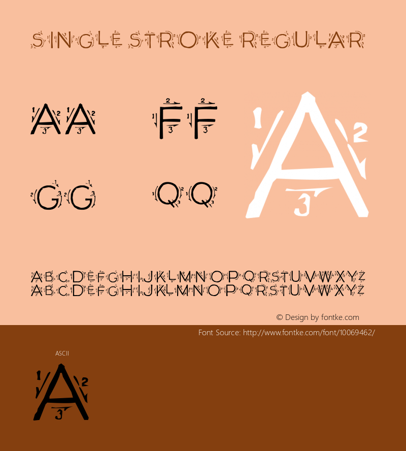 Single Stroke Regular 1.865234 Font Sample