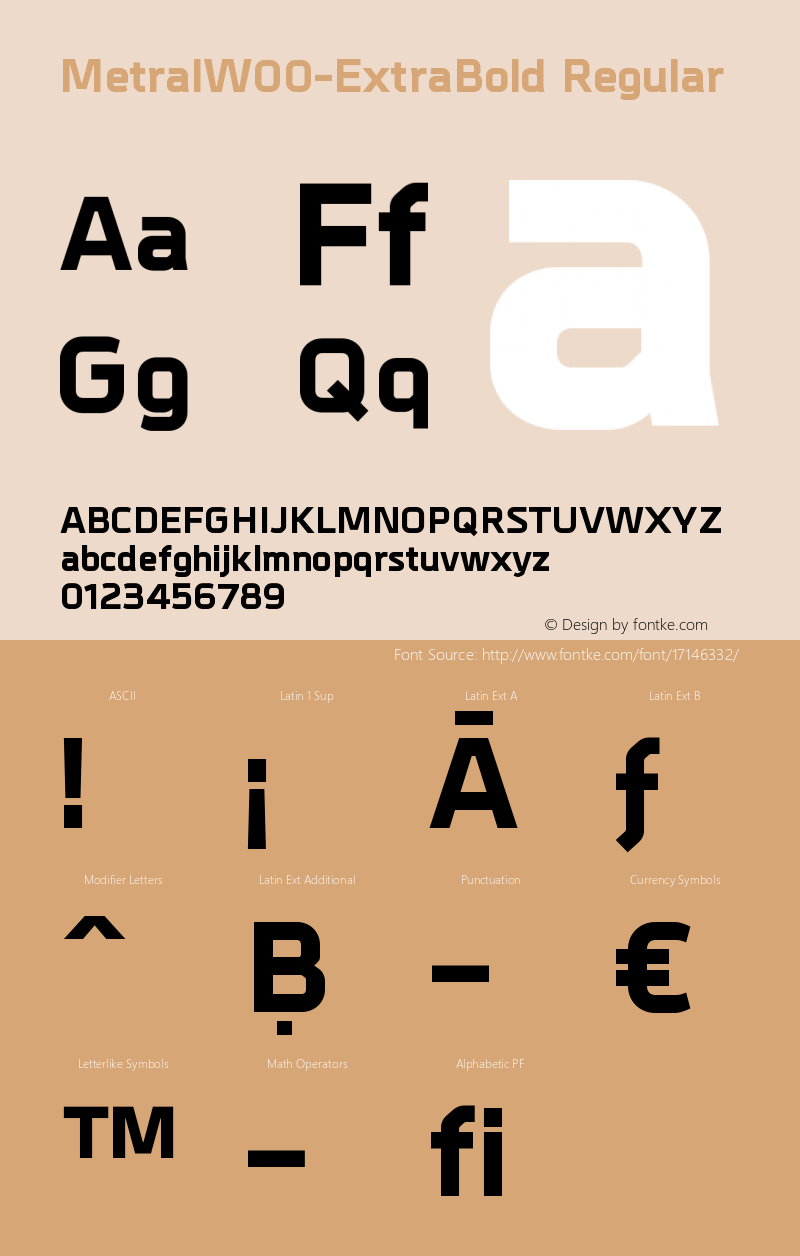 MetralW00-ExtraBold Regular Version 1.10 Font Sample