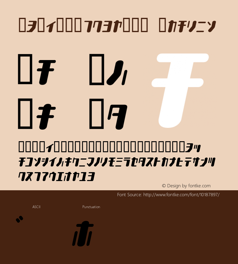 TYPEOUT2097KAT Italic Macromedia Fontographer 4.1.3 1998.03.17 Font Sample