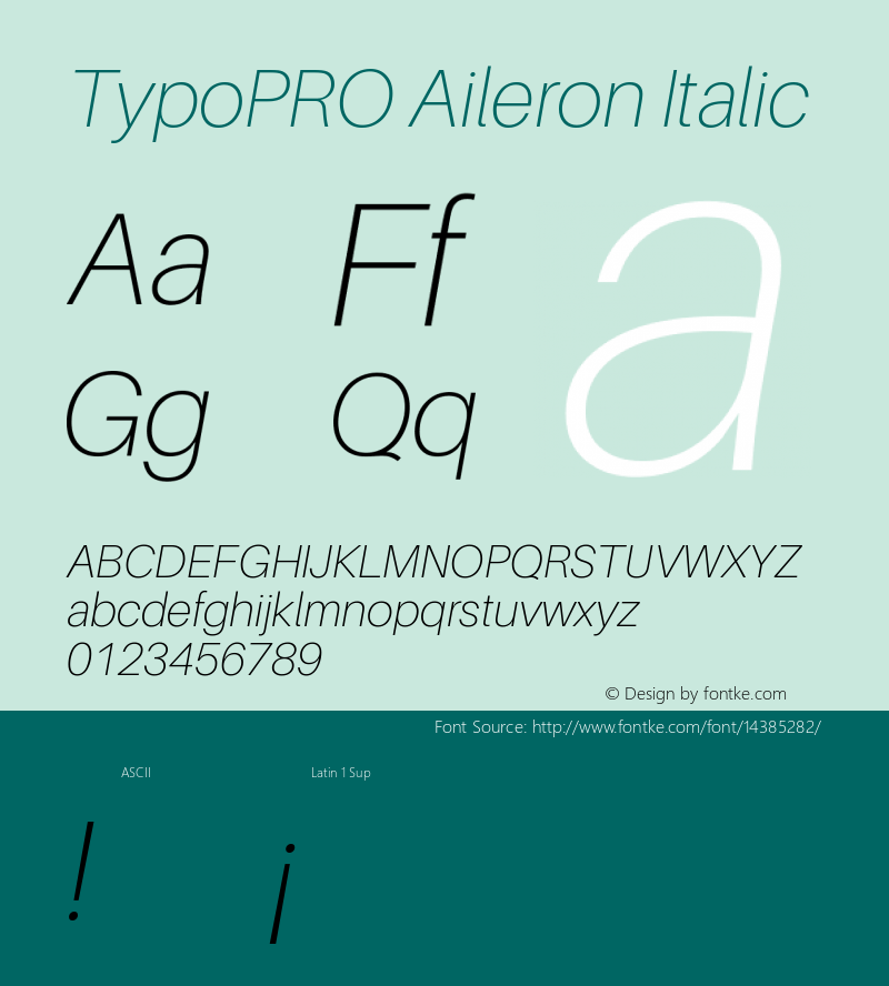 TypoPRO Aileron Italic Version 1.000;PS 001.000;hotconv 1.0.70;makeotf.lib2.5.58329 Font Sample