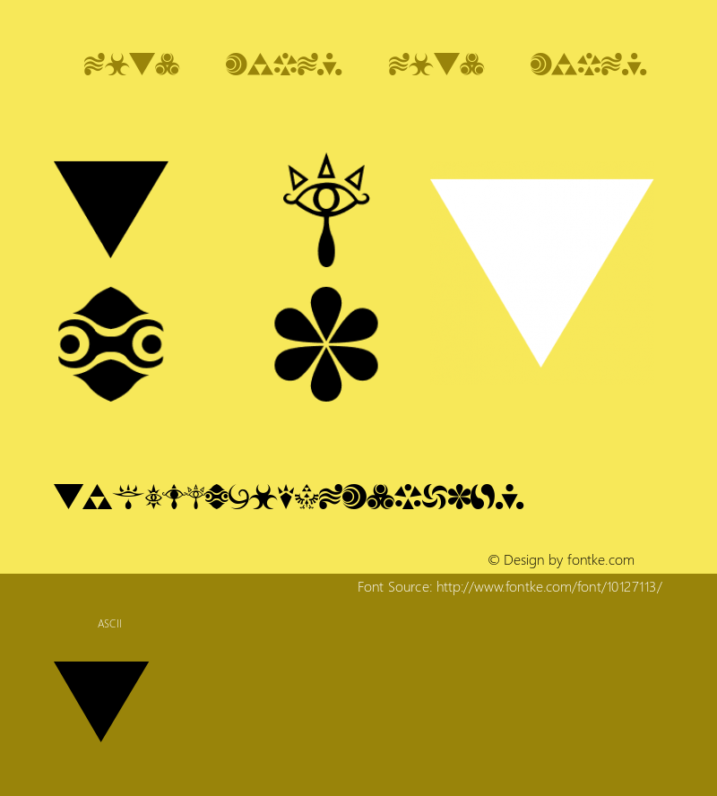 Hylian Symbols Hylian Symbols Unknown Font Sample