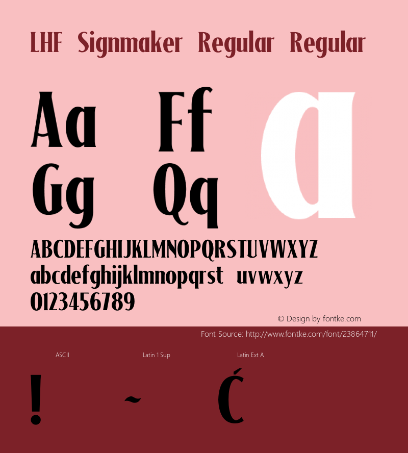 LHF Signmaker Regular Version 1.0 Font Sample