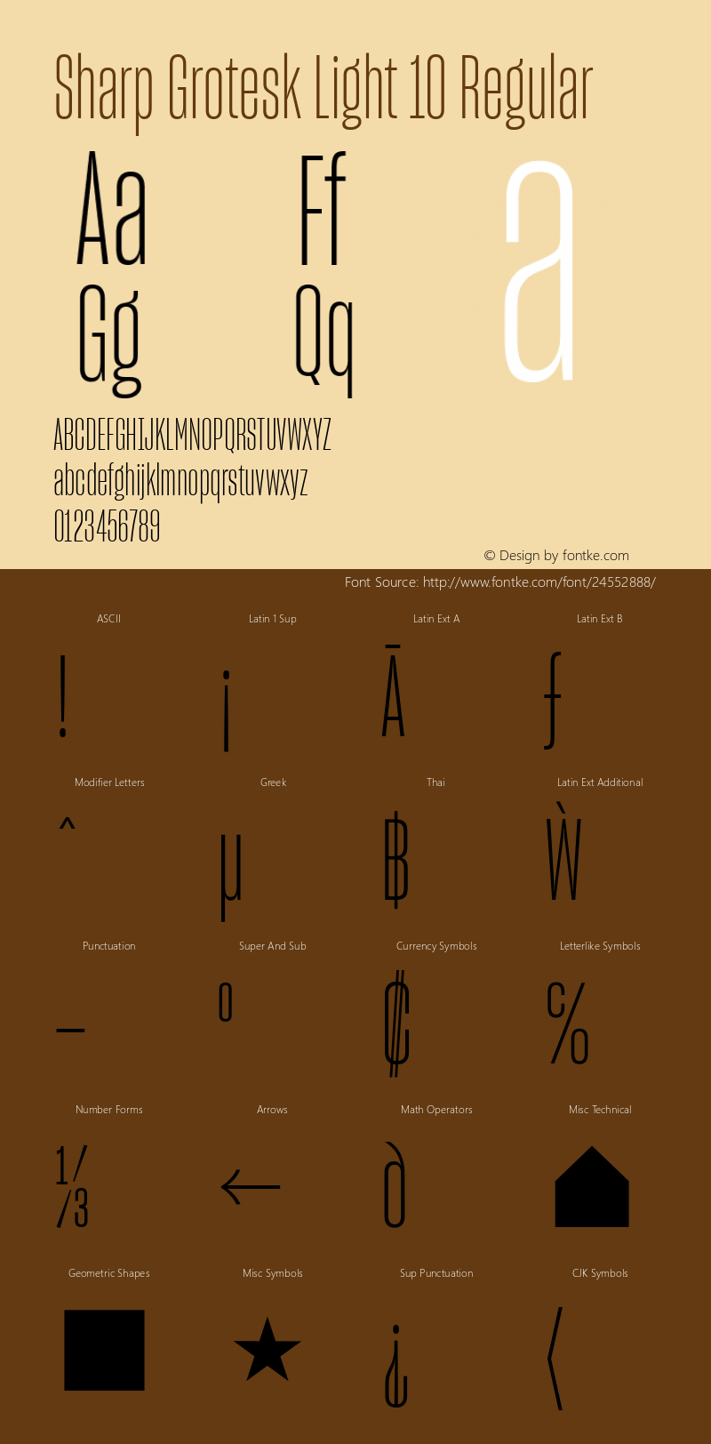 Sharp Grotesk Light 10 Regular Version 1.001;PS 0.000;hotconv 16.6.51;makeotf.lib2.5.65220 Font Sample