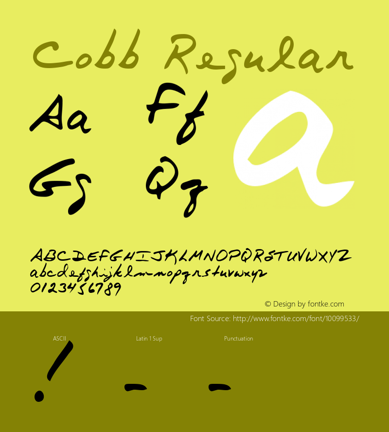 Cobb Regular Altsys Metamorphosis:2/27/95 Font Sample