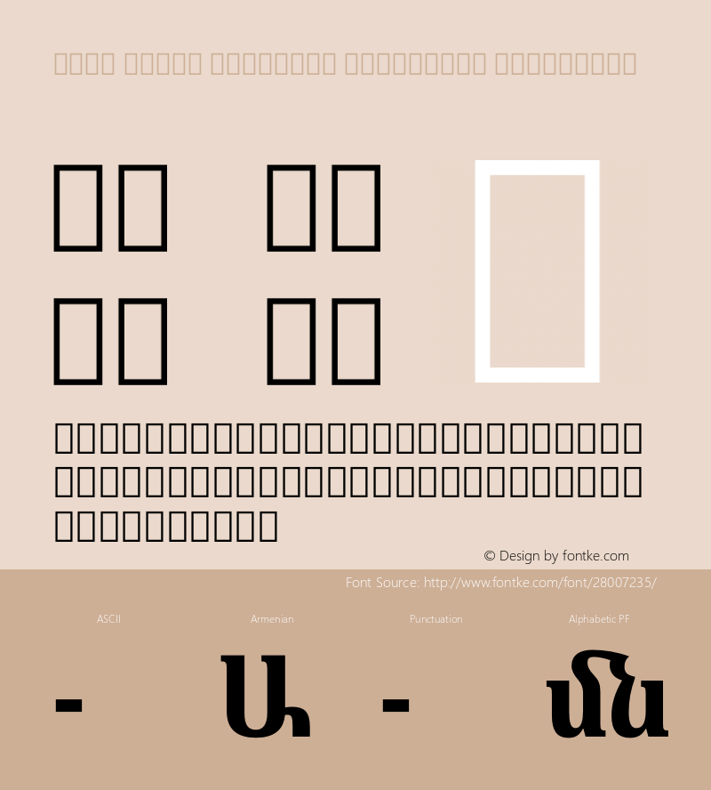 Noto Serif Armenian Condensed ExtraBold Version 2.040 Font Sample