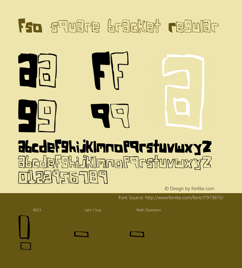 FSO square bracket Regular 042.101010 Font Sample