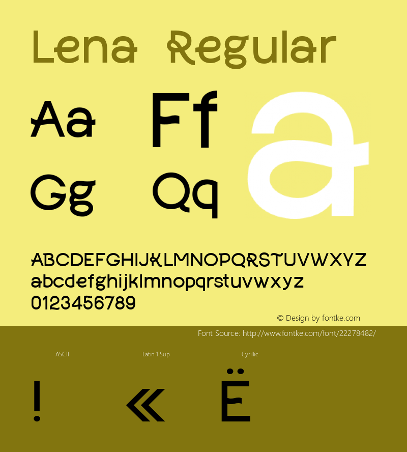 Lena Version 1.000 Font Sample
