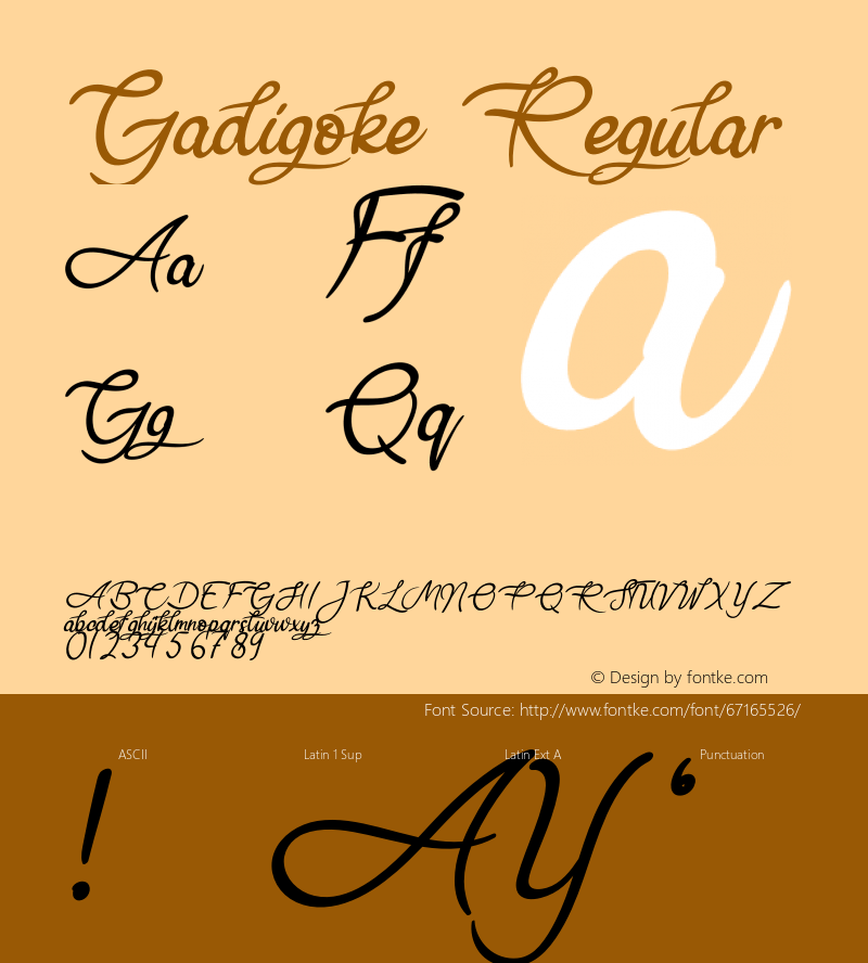 Gadigoke Version 1.001;Fontself Maker 3.5.1 Font Sample