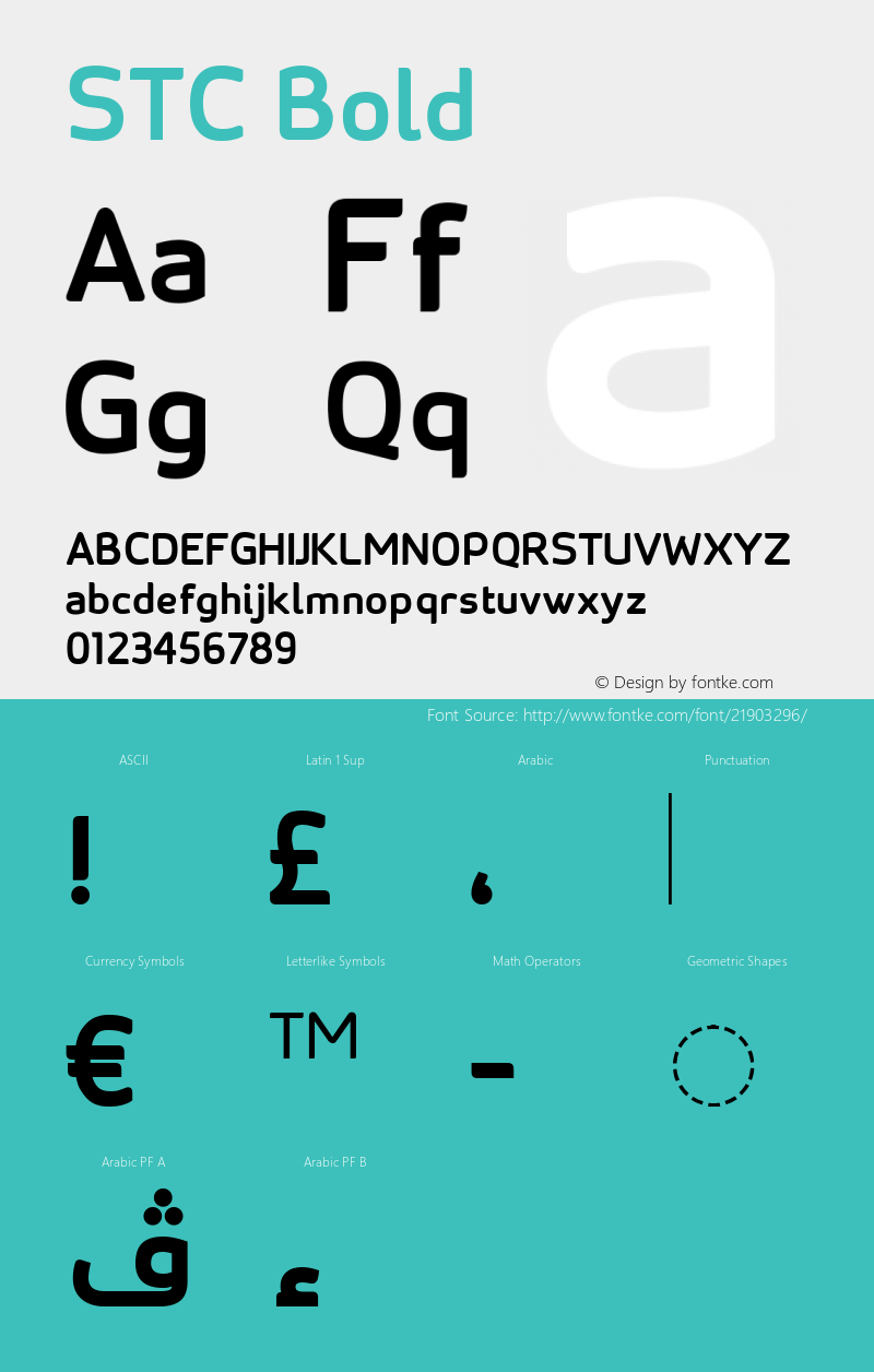 STC-Bold Version 1.029 Font Sample