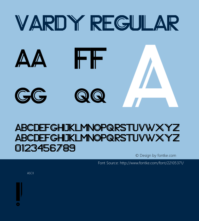 Vardy Version 1.000 Font Sample