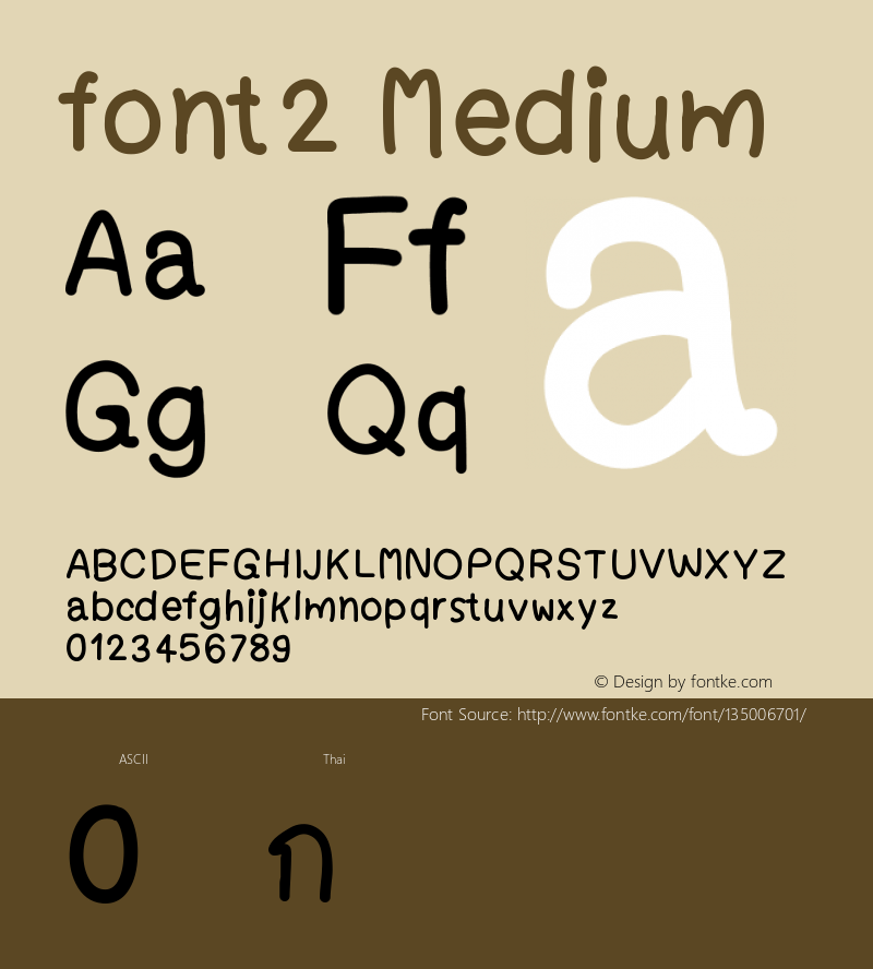 font2 Version 001.000 Font Sample