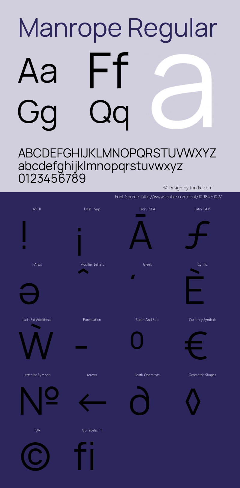 Manrope Regular Version 4.002 Font Sample