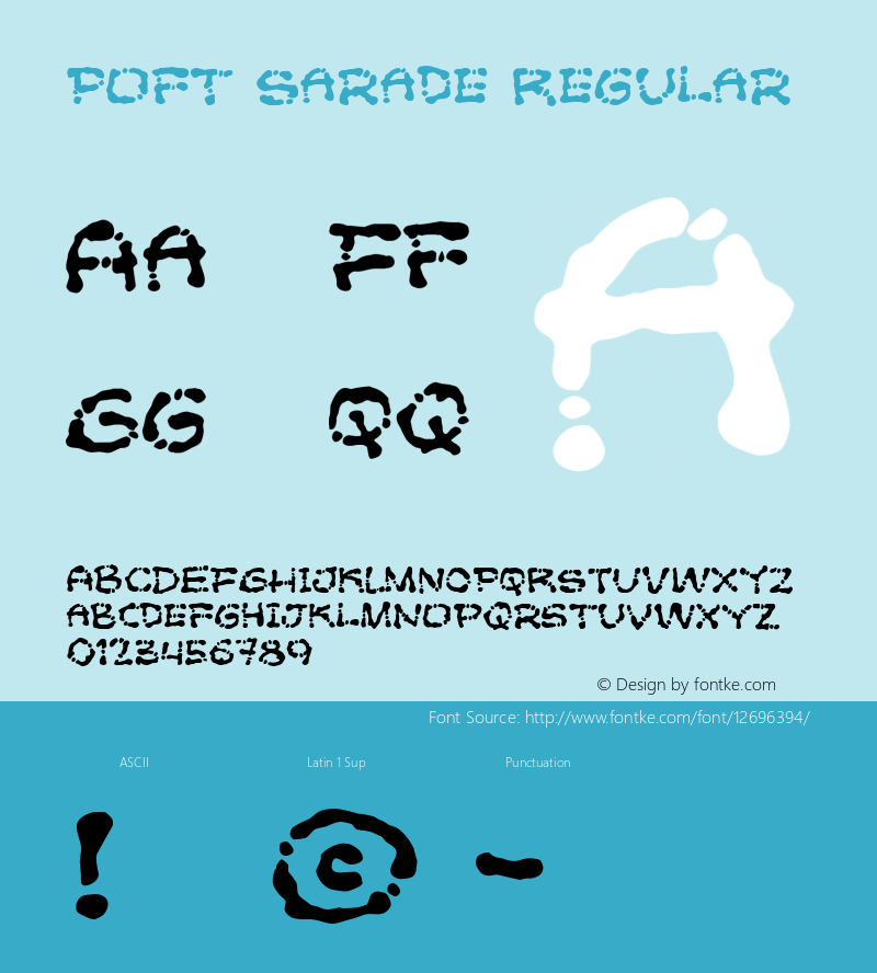 Poft Sarade Regular 1, 2003 Font Sample