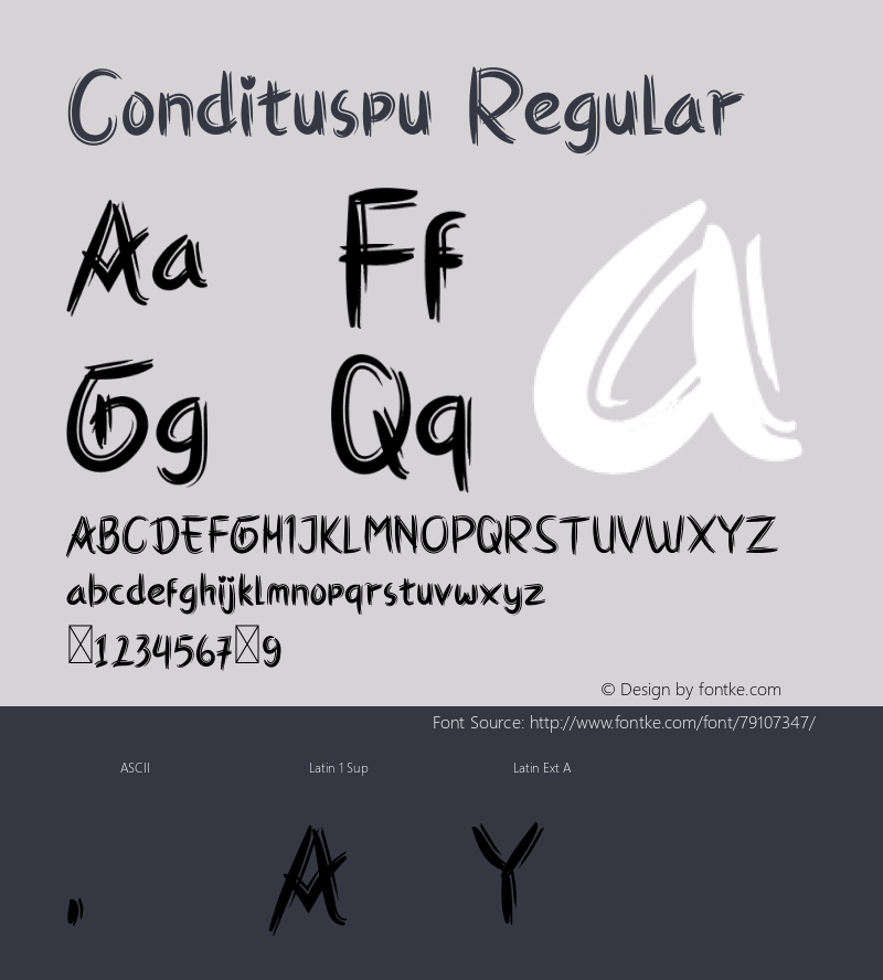 Condituspu Version 1.003;Fontself Maker 3.5.1 Font Sample