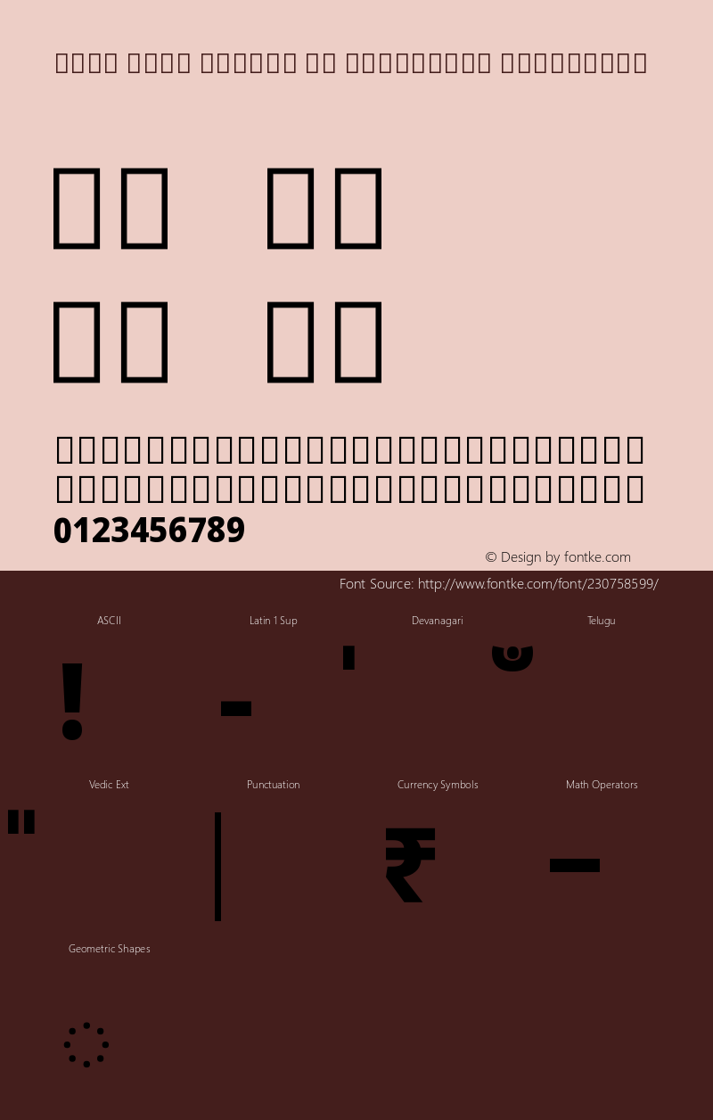 Noto Sans Telugu UI Condensed ExtraBold Version 2.001图片样张