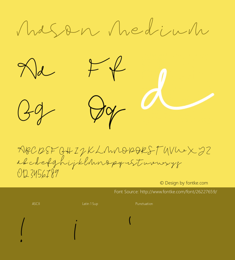 Mason Version 001.000 Font Sample