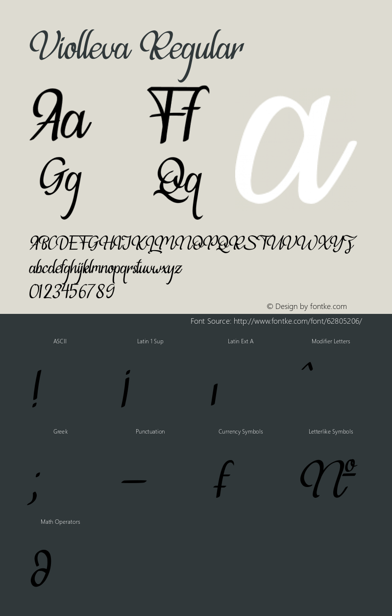 Violleva Version 1.00;May 8, 2020;FontCreator 11.5.0.2422 64-bit Font Sample