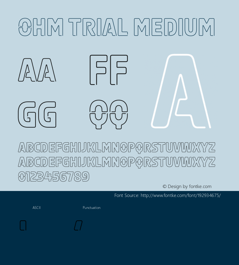 Ohm Trial Medium Version 1.002;hotconv 1.0.109;makeotfexe 2.5.65596图片样张