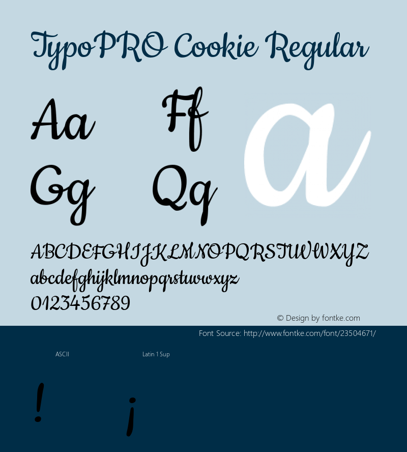 TypoPRO Cookie-Regular Version 1.004 Font Sample