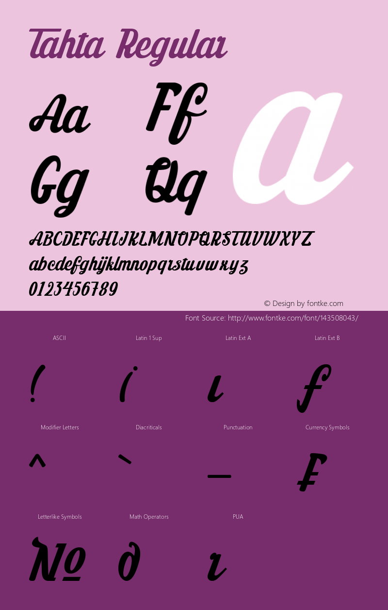 Tahta Version 1.00;March 22, 2021;FontCreator 12.0.0.2555 64-bit Font Sample