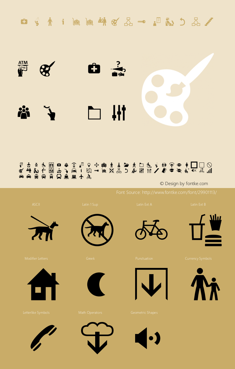 FSMillbank-Icons Version 1.000 Font Sample