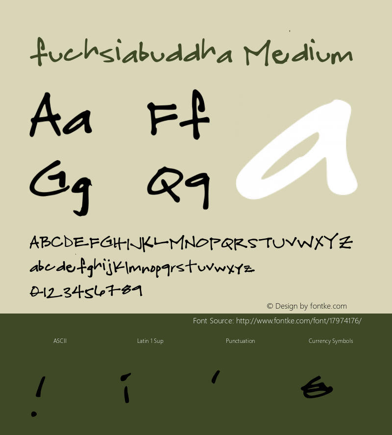 fuchsiabuddha Medium Version 001.000 Font Sample