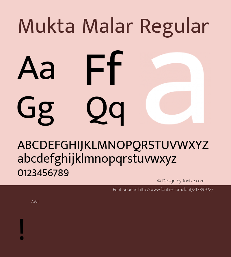 MuktaMalar Version 1.0 Font Sample