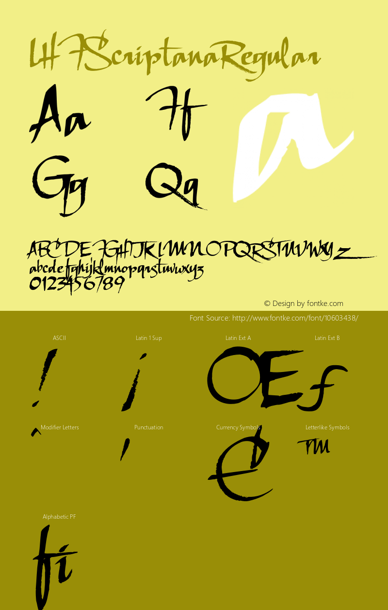 LHFScriptanaRegular ☞ (1.0) ;com.myfonts.letterheadfonts.lhf-scriptana-regular.regular.wfkit2.3Apo Font Sample