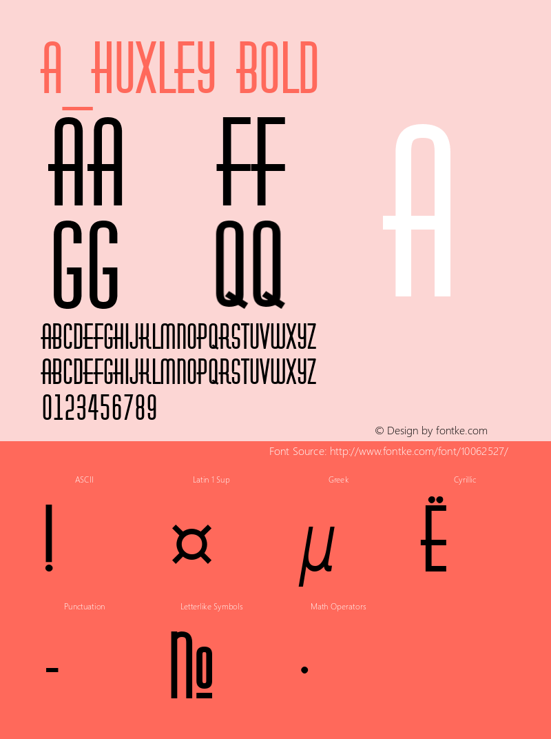 a_Huxley Bold Macromedia Fontographer 4.1 21.08.97 Font Sample