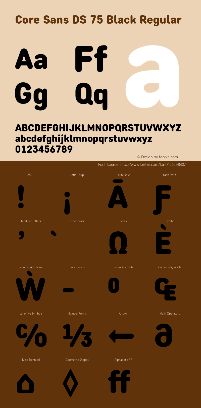 Core Sans DS 75 Black Regular Version 1.001 Font Sample